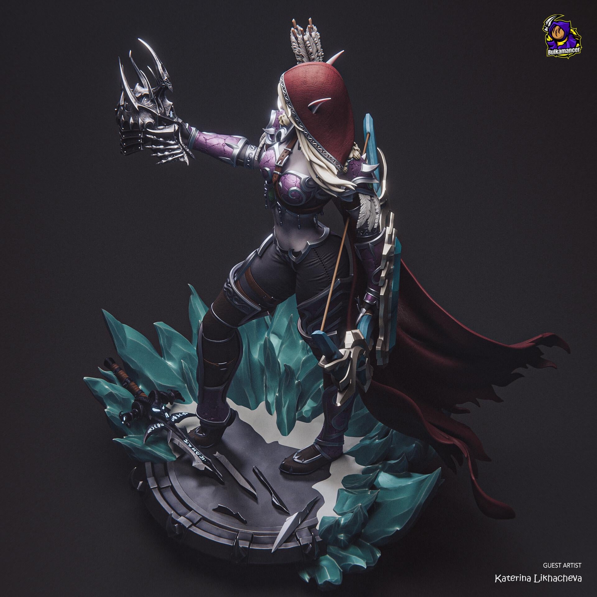 Sylvanas Windrunner Figure, Resin Statue, Hand Painted, 27.3 cm (10.75 in)