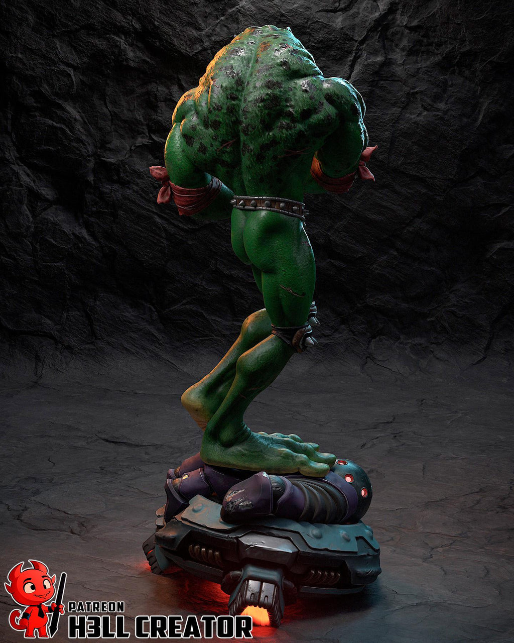 Rash Battletoads Figure, Resin Statue, Hand Painted Collectible, 8.3 in