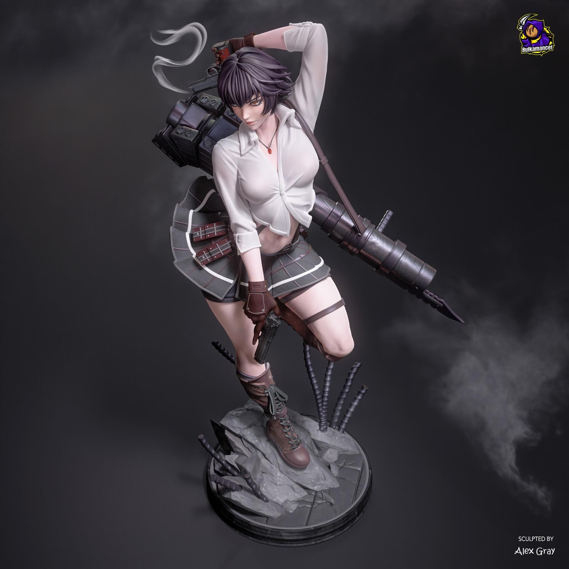 Lady resin figure Resin Statue, Hand Painted Collectible Figure, 23 cm (9.06 in)