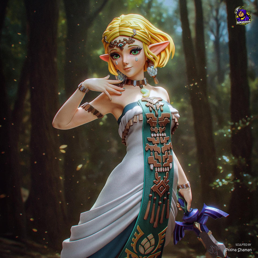Princess Zelda Statue, Resin Statue, Hand Painted Collectible, 228 mm (9.0 in)