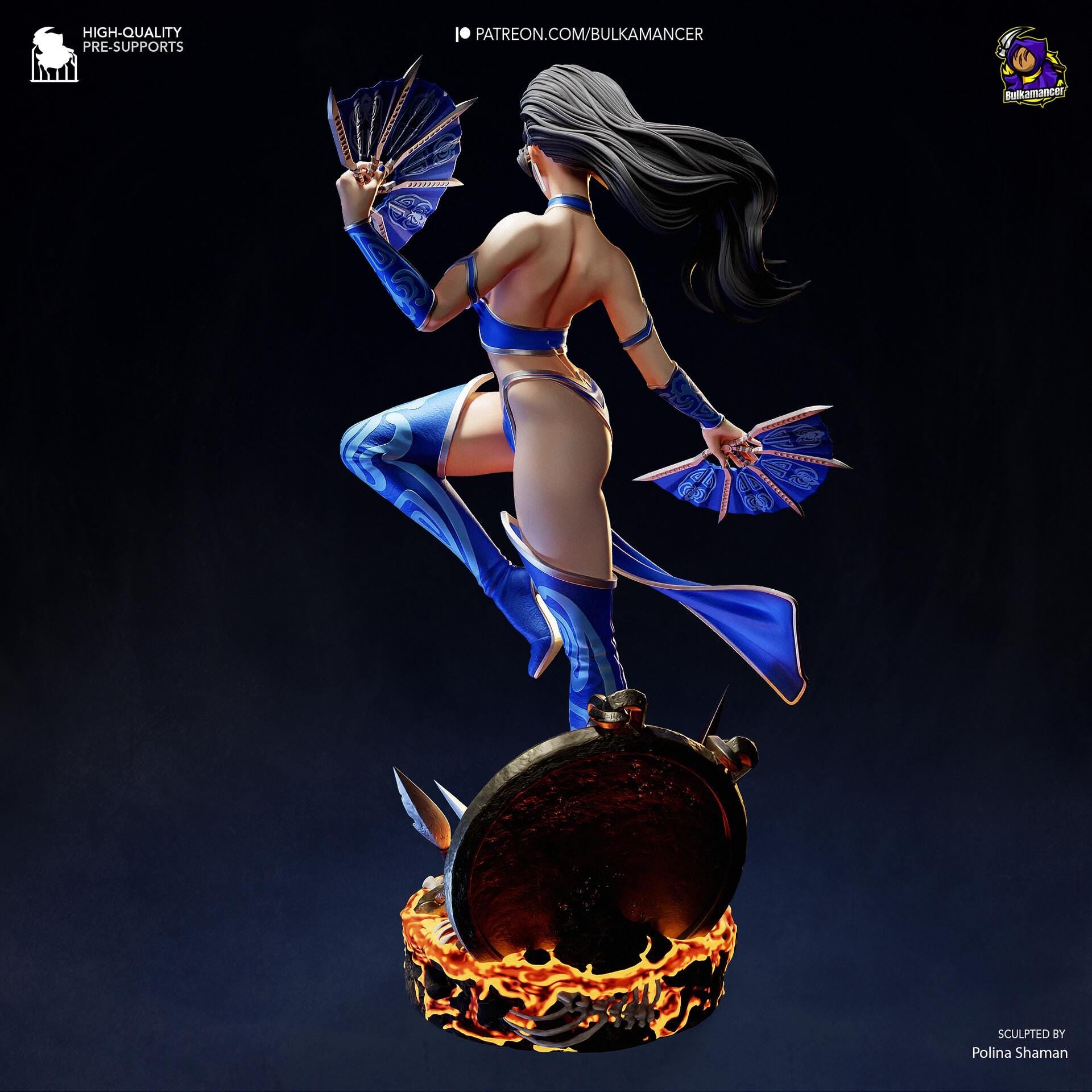 Kitana Mortal Kombat Figure, Resin Statue, Hand Painted Figure