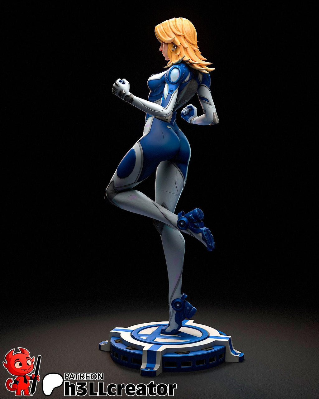 Invisible Woman Statue, Resin Collectible, Hand Painted Figure, 15.7 cm (6.2 in)