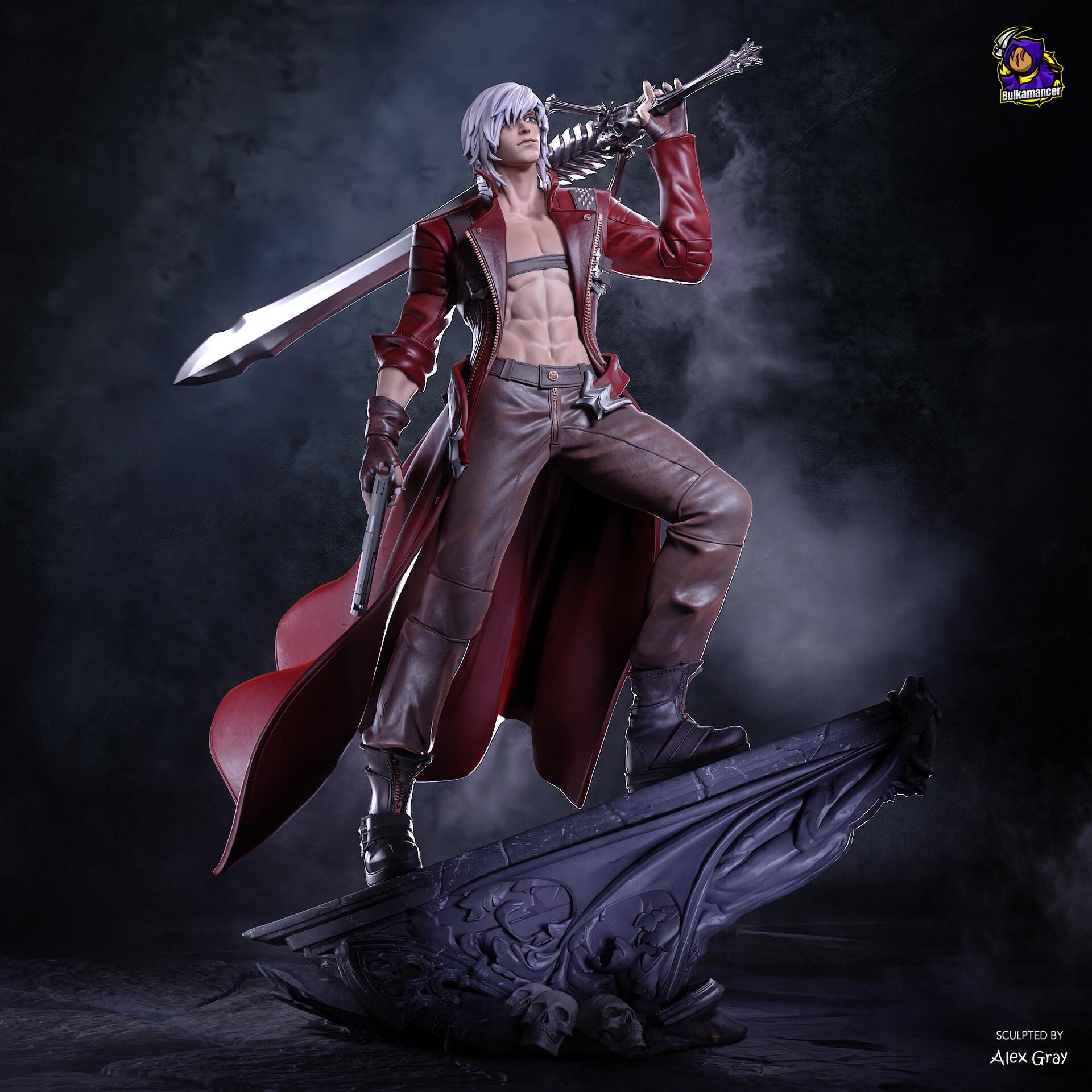 Dante Resin Figure, Hand Painted Collectible Statue, Coat Or Shirtless