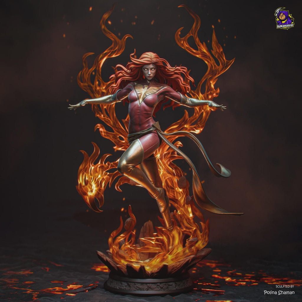 Dark Phoenix resin figure, Hand Painted Collectible Statue, Jean Grey