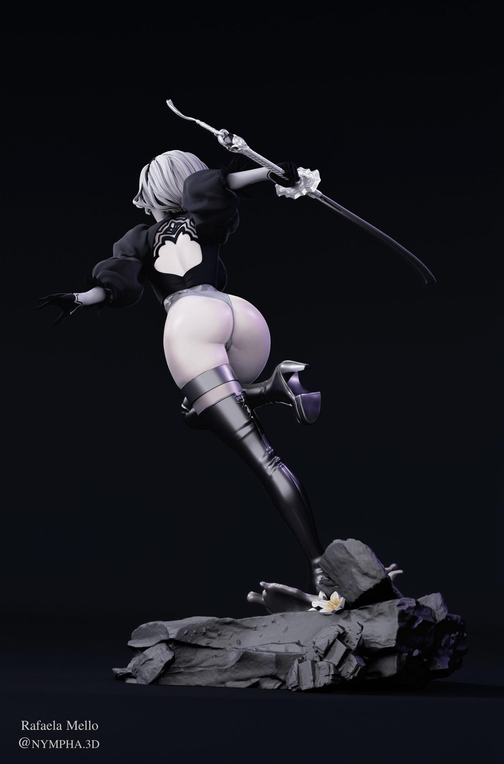 2B Figure - NieR Automata Resin Statue, Hand Painted Collectible
