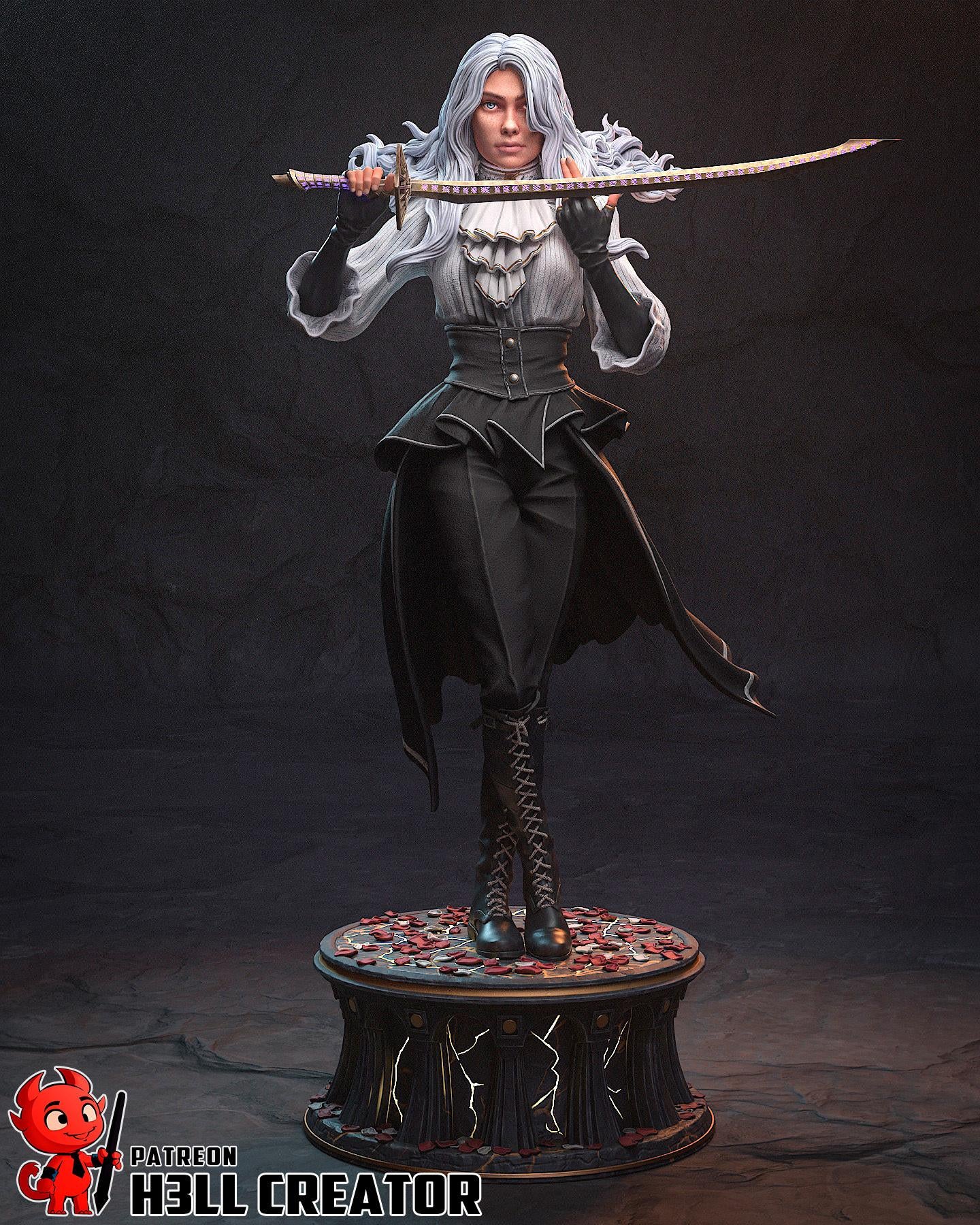 Maelle Resin Statue, Hand Painted Display Figure, 188 mm (7.4 in)