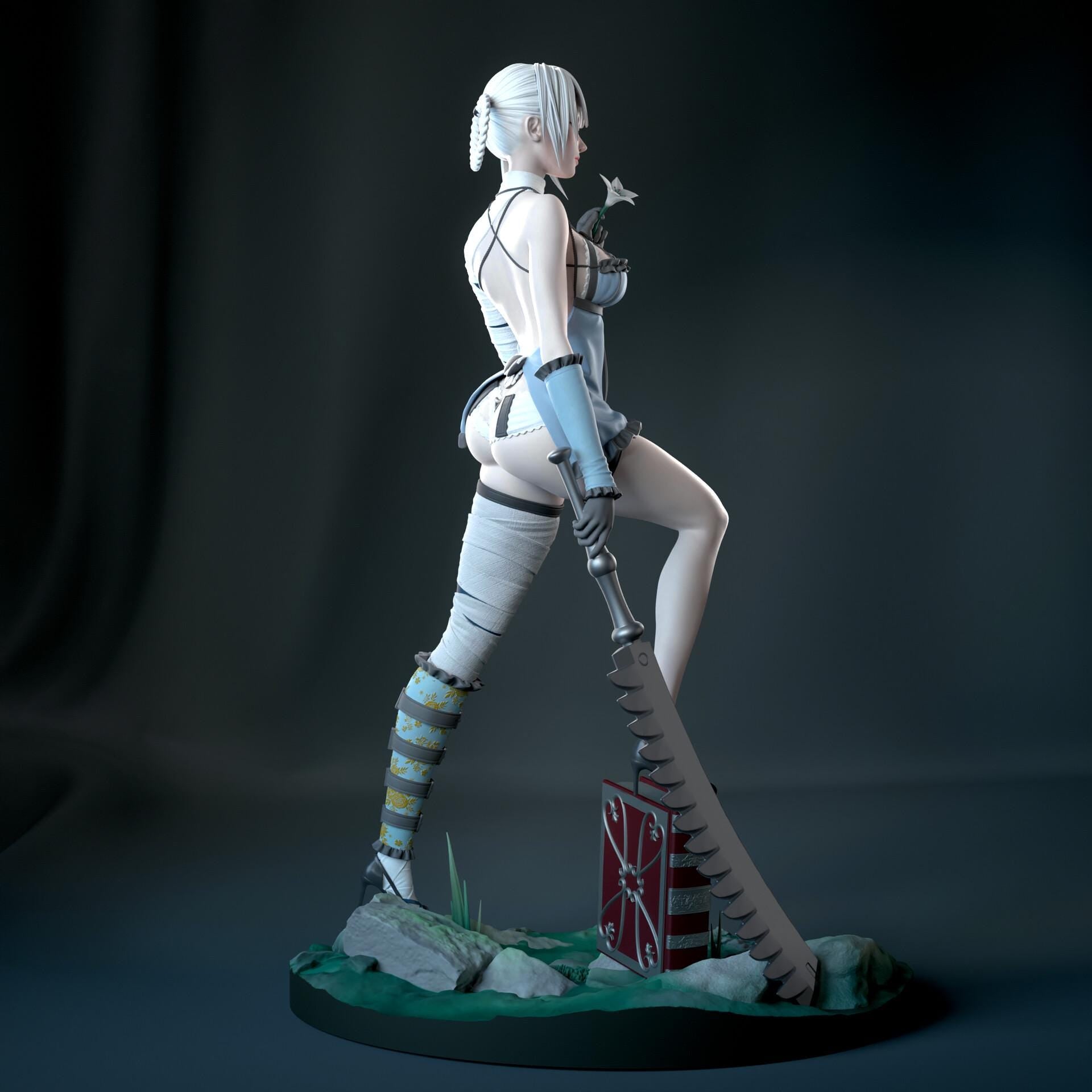 Kaine NieR Replicant Figure, Resin Statue, Hand Painted, 21.3 cm (8.39 in)