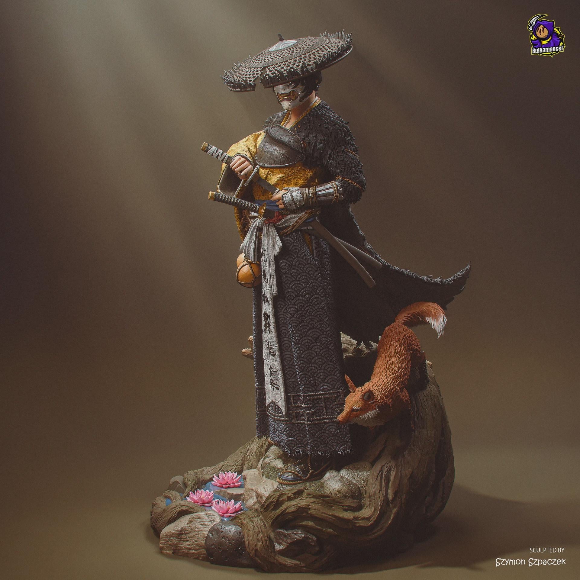 Atsu Resin Figure, Ghost Of Yotei Hand Painted Collectible, 24.2 cm