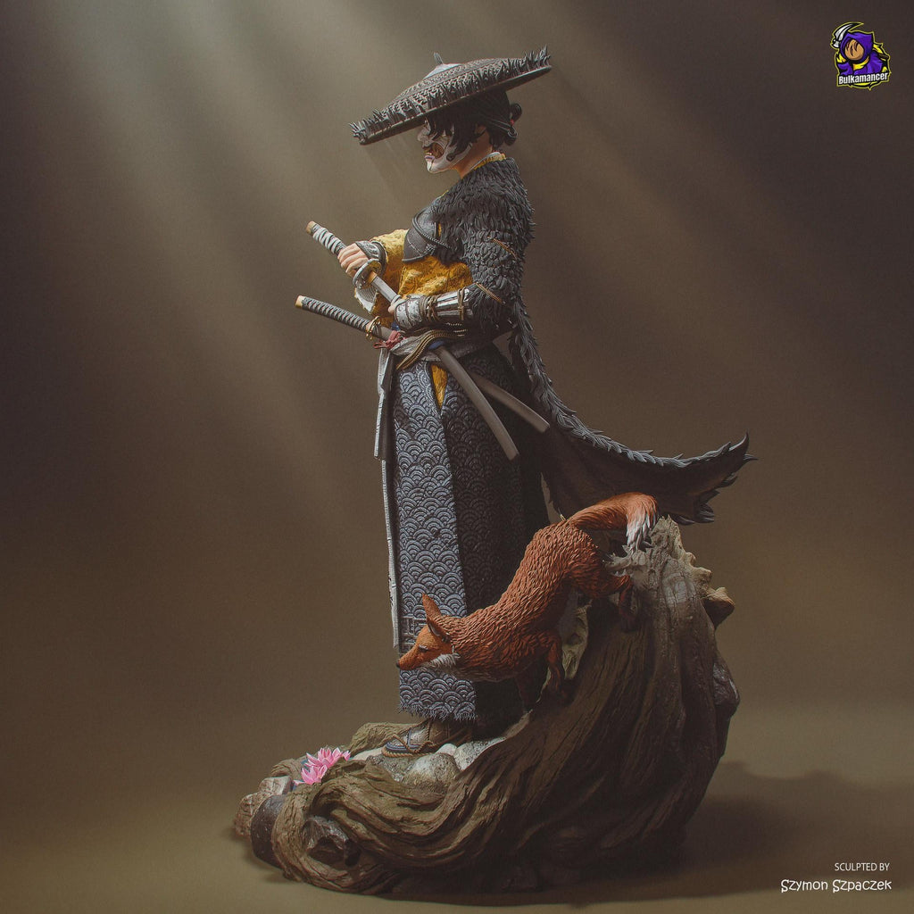 Atsu Resin Figure, Ghost Of Yotei Hand Painted Collectible, 24.2 cm