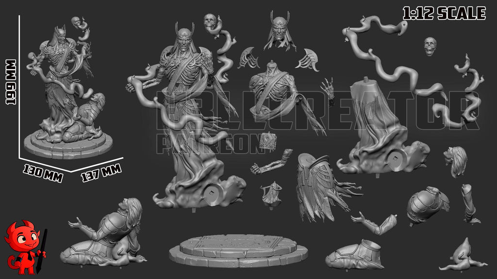 Vecna resin statue, Hand Painted Collectible Figure, 199 mm (7.8 in)