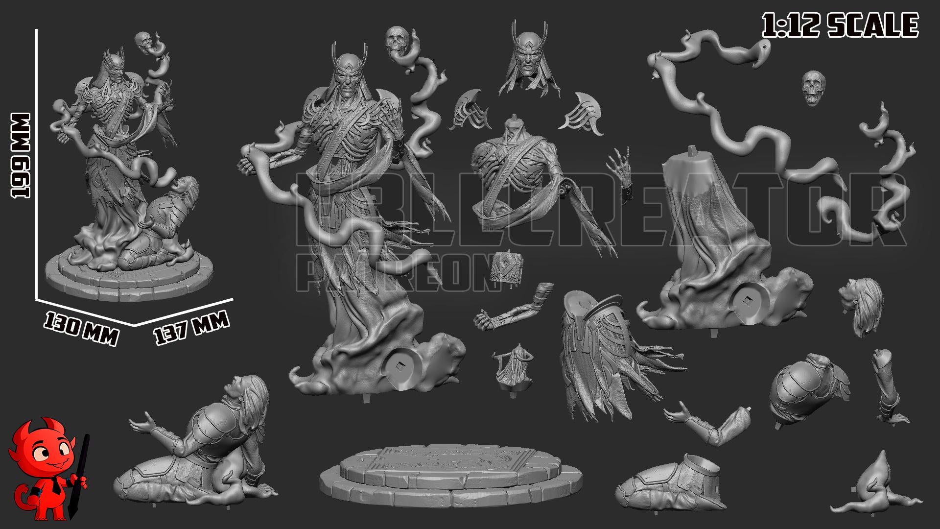 Vecna resin statue, Hand Painted Collectible Figure, 199 mm (7.8 in)