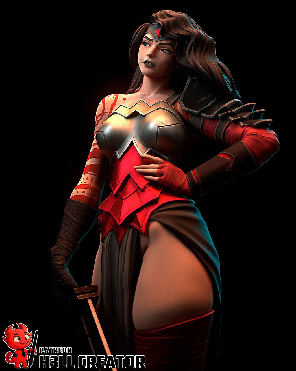 Wonder Woman resin figure, Absolute Wonder Woman, Hand Painted Statue