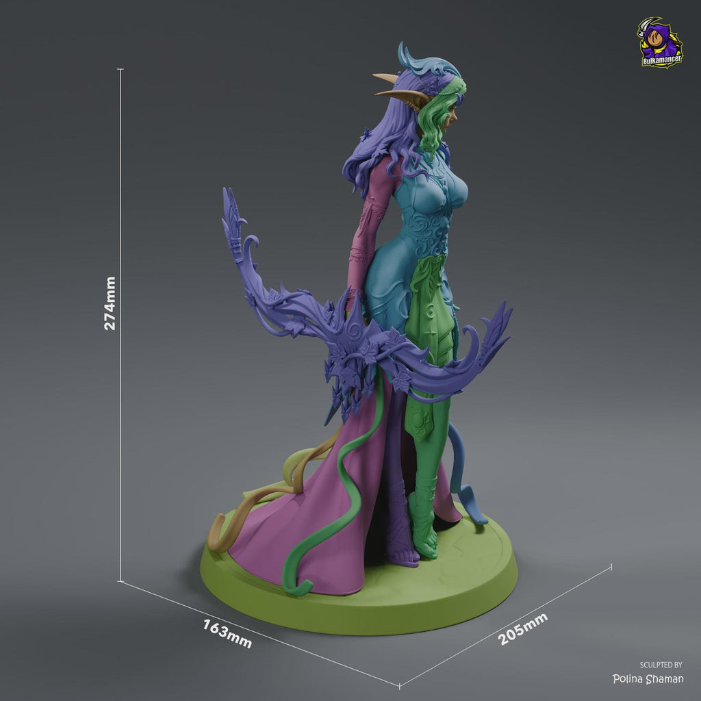Tyrande Whisperwind Figure, Resin Statue, Hand Painted Collectible