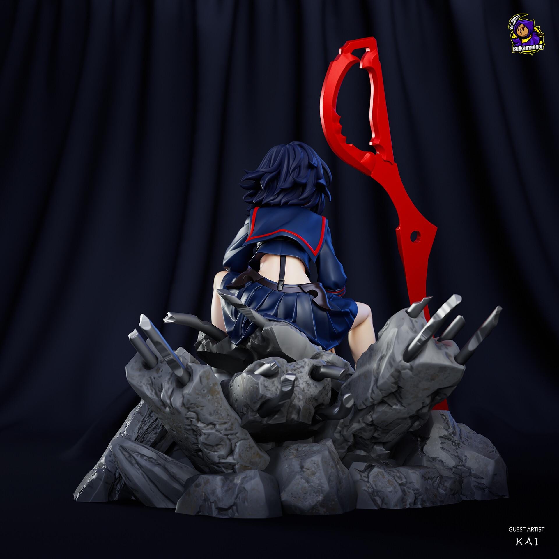 Ryuko Matoi resin figure, Hand Painted Collectible Statue, 18.5 cm