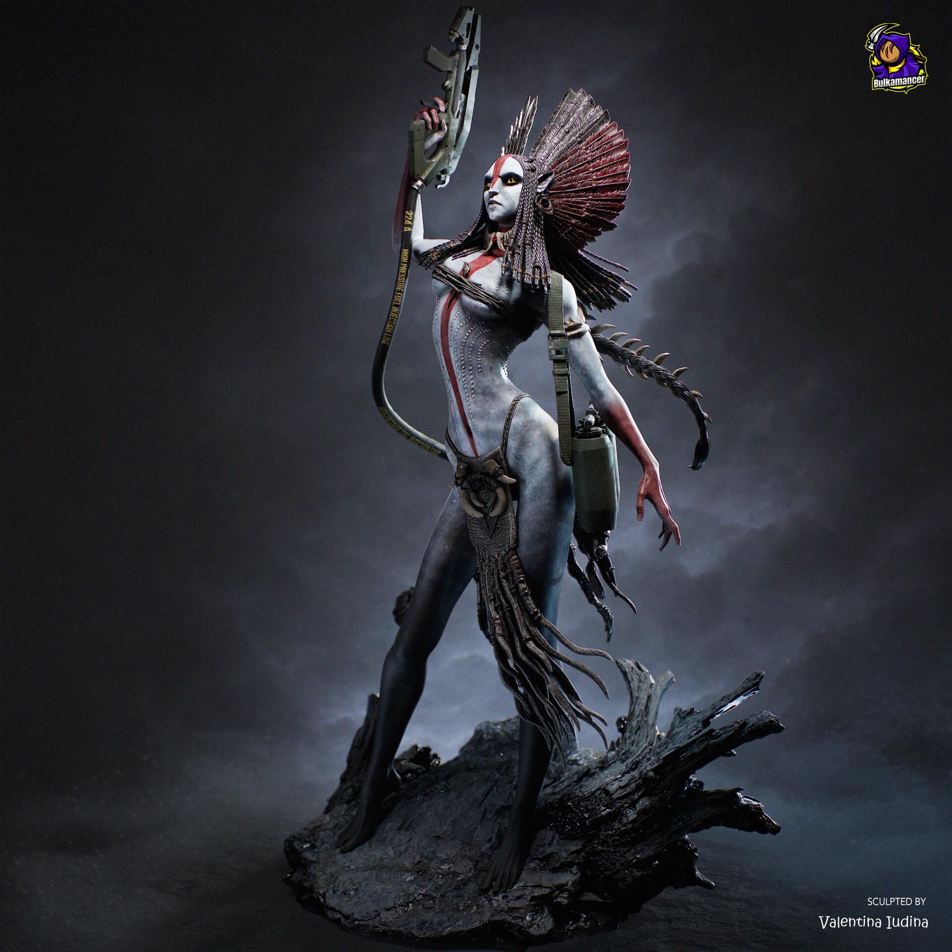 Varang Resin Figure, Hand Painted Collectible Statue, 34.1 cm (341 mm)