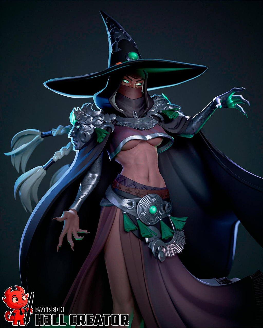 Hecate resin statue, Hand Painted Collectible Figure, 210 mm (8.3 in)