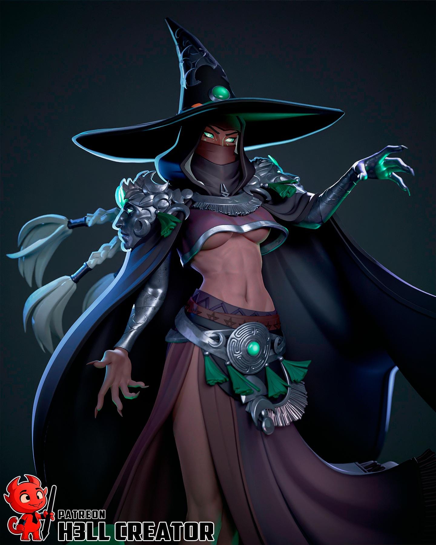 Hecate resin statue, Hand Painted Collectible Figure, 210 mm (8.3 in)
