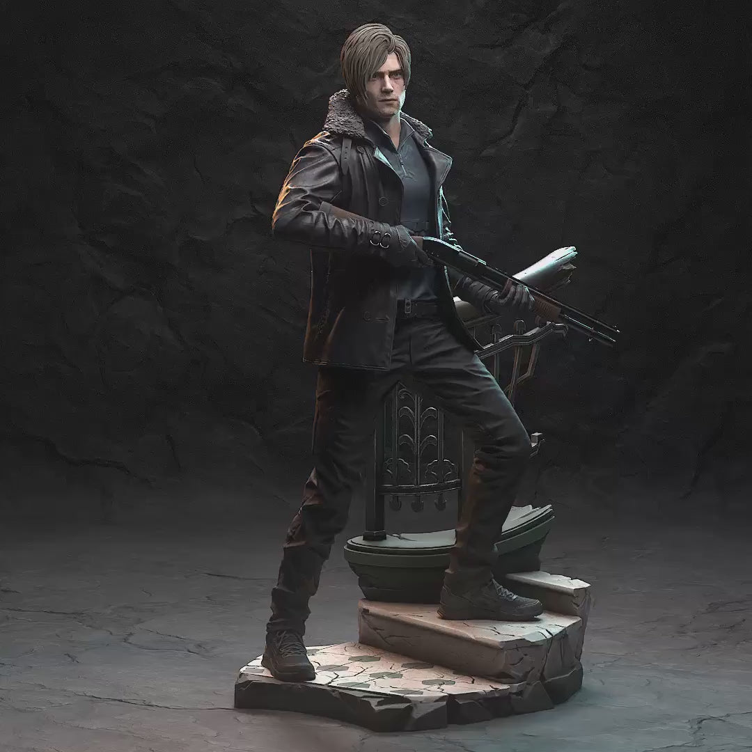 Leon S. Kennedy figure, Resin Statue, Hand Painted Collectible