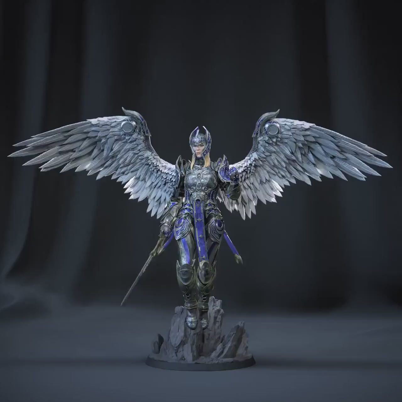 Dame Aylin resin figure, Hand Painted Collectible, 3D Printed Statue