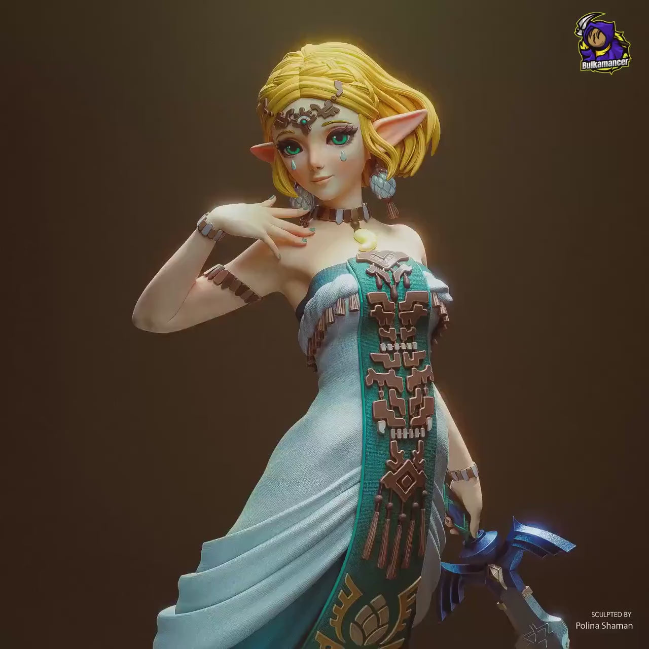 Princess Zelda Statue, Resin Statue, Hand Painted Collectible, 228 mm (9.0 in)