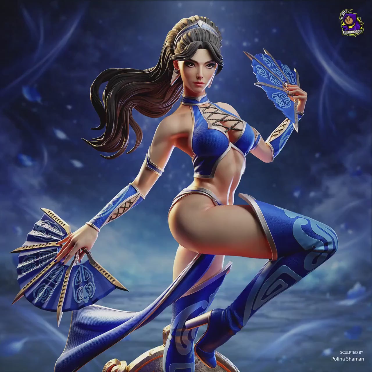 Kitana Mortal Kombat Figure, Resin Statue, Hand Painted Figure