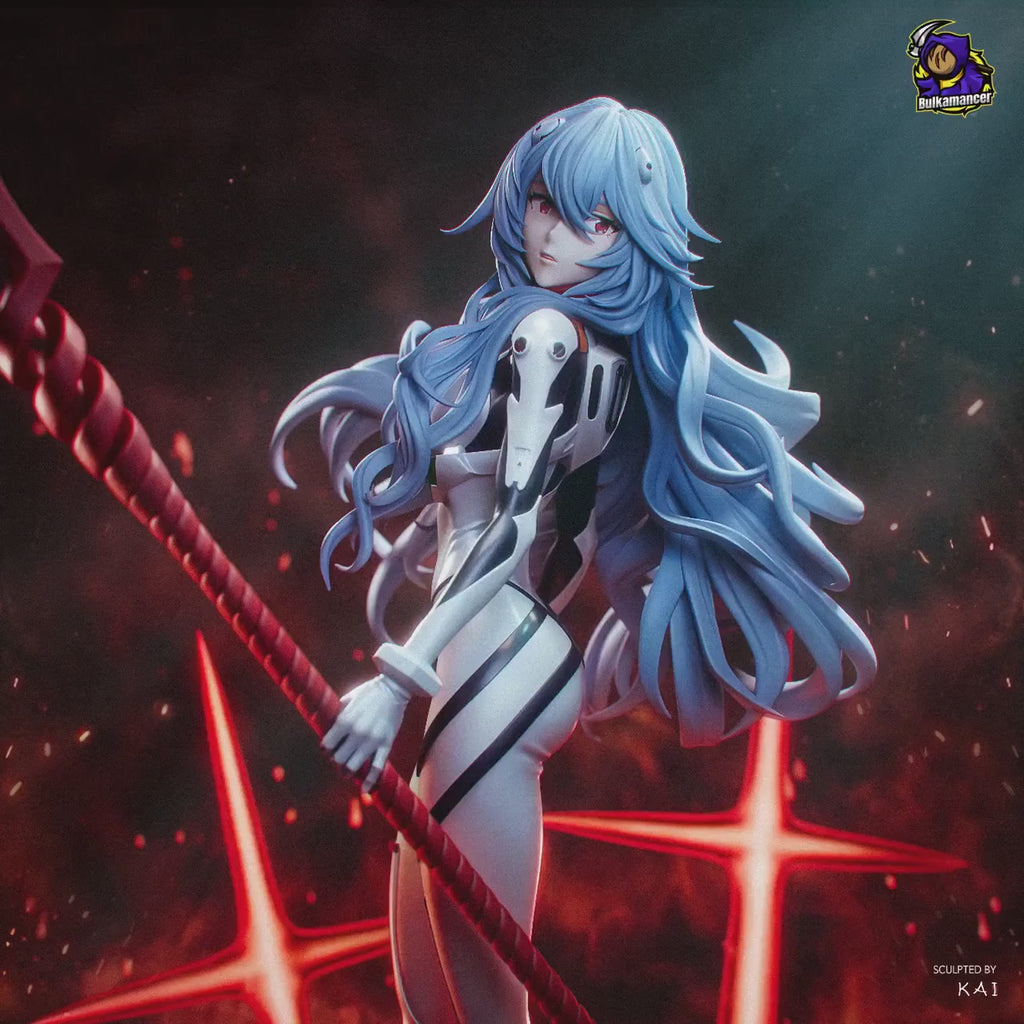 Rei Ayanami Figure, Resin Statue, Hand Painted Collectible, Display Piece