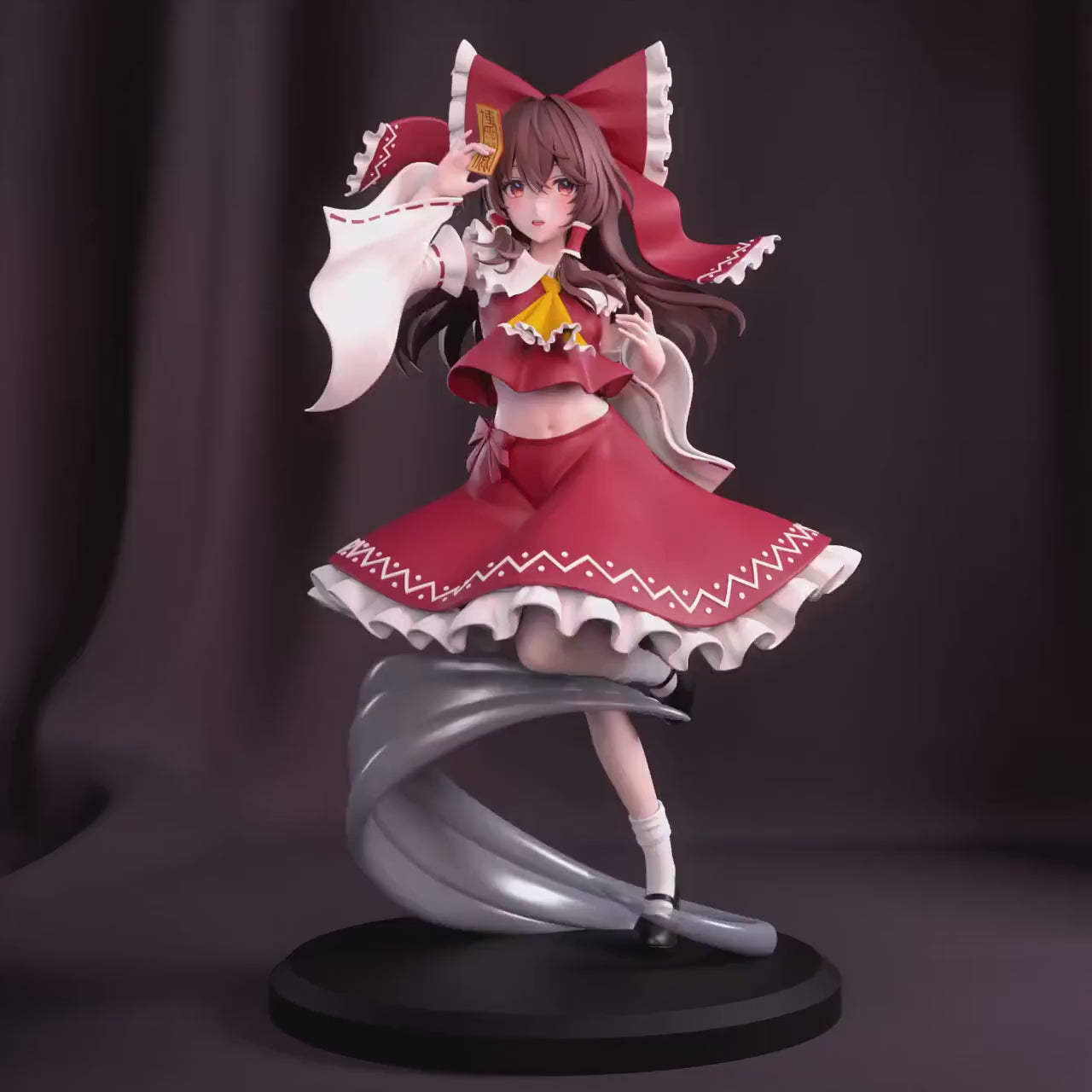 Reimu Hakurei Figure, Resin Statue, Hand Painted Collectible, 21.9 cm (8.62 in)
