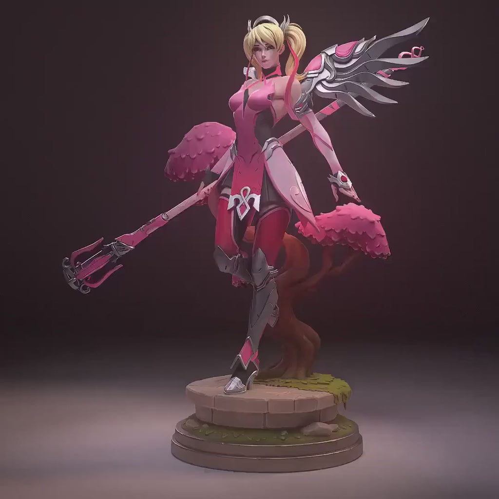 Mercy Resin Statue, Hand Painted Collectible Figure, Fantasy Display Piece