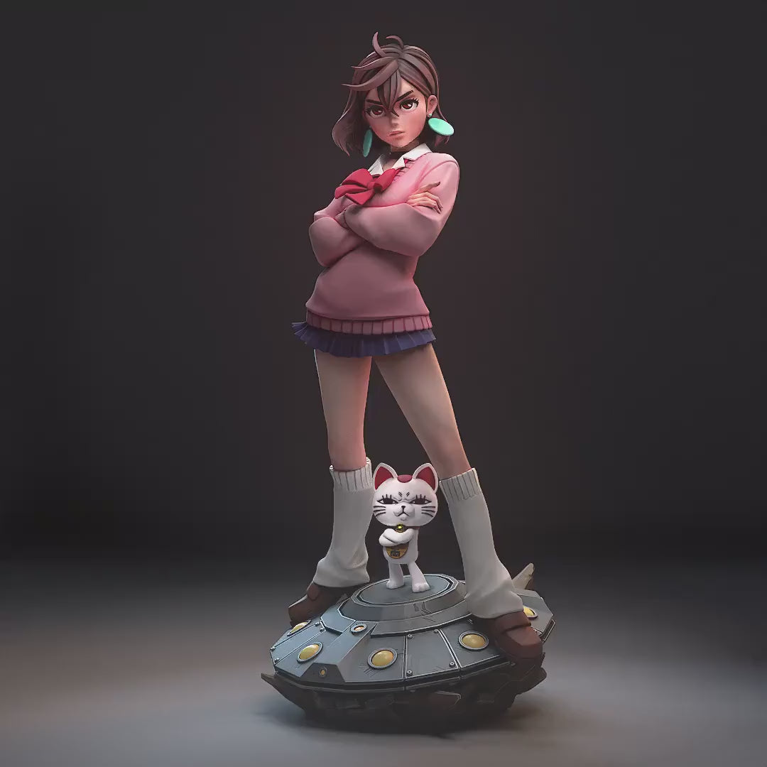 Momo Ayase Resin Statue, Hand Painted Collectible Figure, 154 mm (6.1 in)