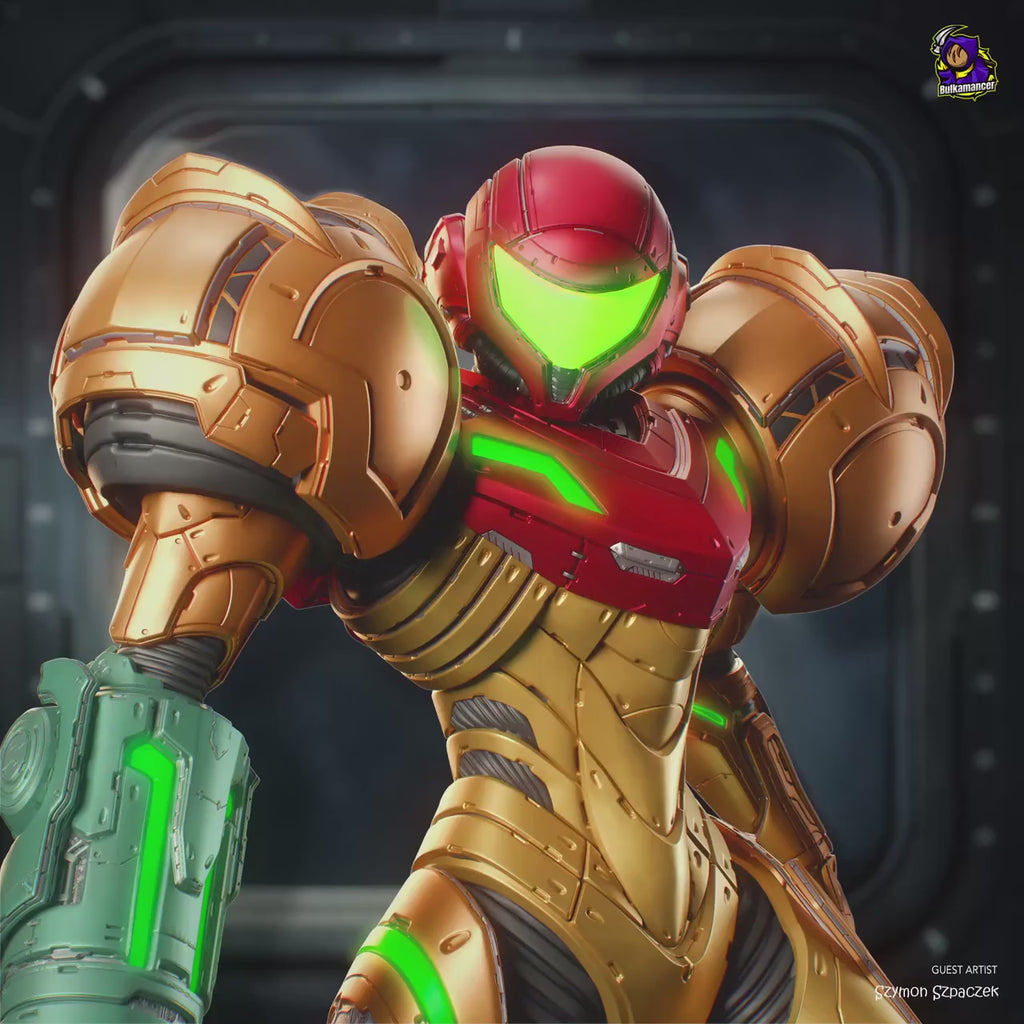 Samus Aran resin figure, Hand Painted Collectible Statue, 25 cm (9.84 in)