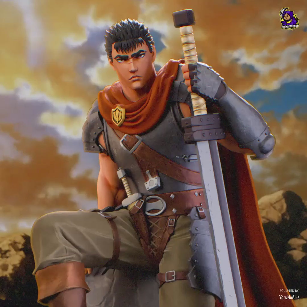 Guts Berserk Figure, Resin Statue, Hand Painted Collectible, 26.3 cm (10.35 in)