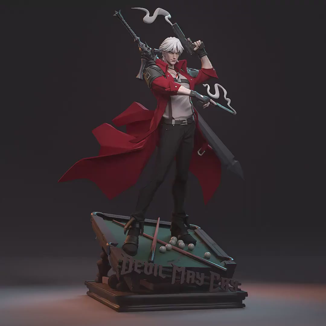 Dante resin statue, Hand Painted Game Collectible Figure, 233 mm